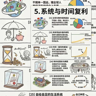 25项永不贬值的财富资产指南自我增值干货普通人搞钱思路装饰贴纸