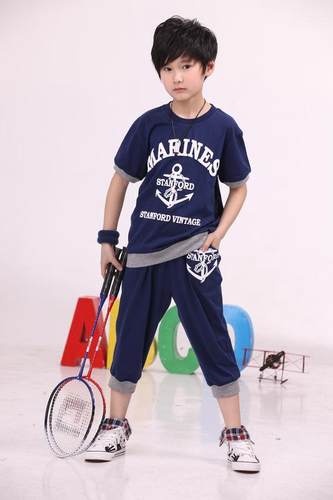 纯棉短袖儿童中裤卫衣t恤