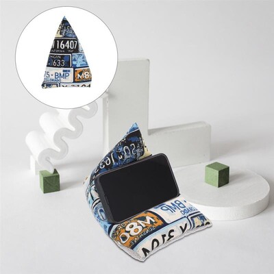 布艺桌面通用靠枕手机支架枕