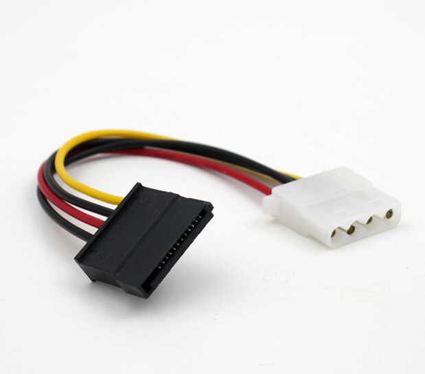 电脑电源4针ide转sata供电线 4P转15P针 IDE转SATA硬盘光驱供电线