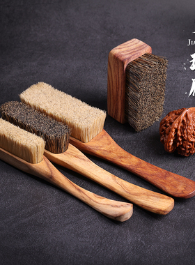 文玩刷子花梨木软硬猪鬃迷你橄榄核桃金刚菩提手串清理保养工具