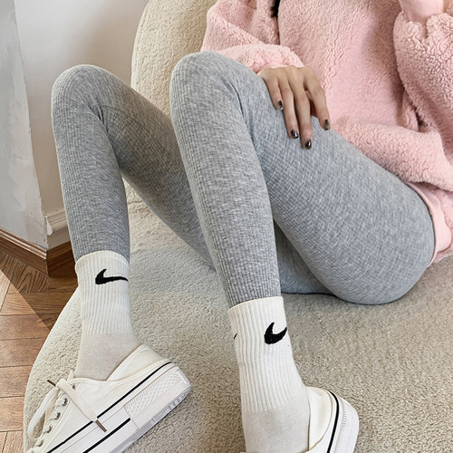 保暖螺纹秋裤加绒加厚打底裤