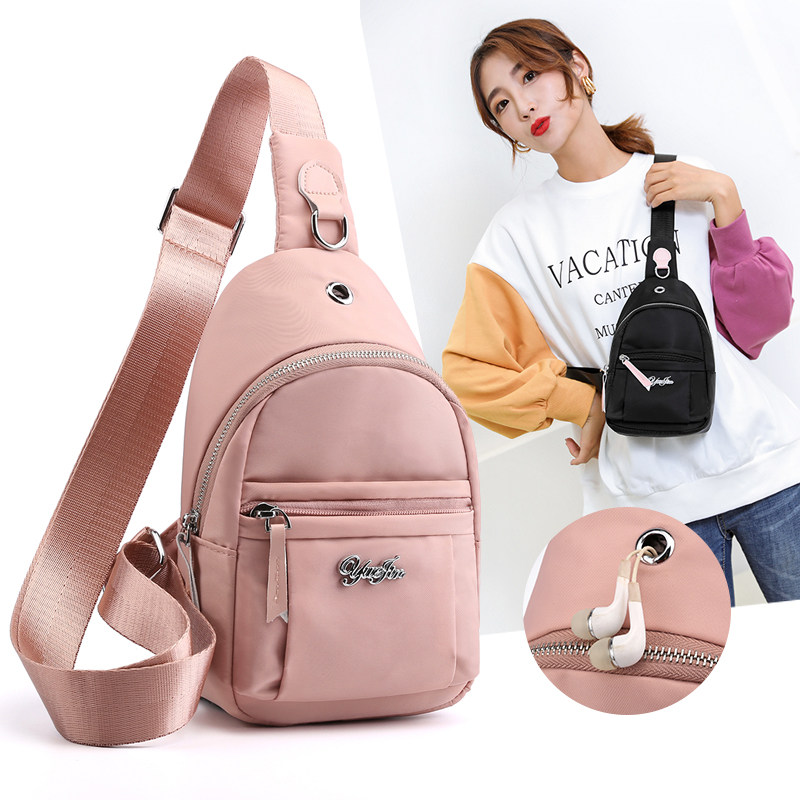 2020新款休闲牛津布胸包女包尼龙运动时尚帆布包斜挎包百搭小包包