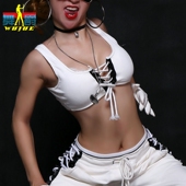 欧美性感爵士上衣背心带胸垫酒吧蹦迪跳舞辣妹胸衣女团kpop舞蹈服