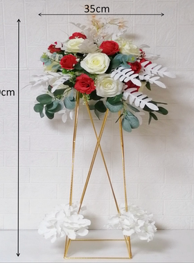 婚庆香槟色紫色红色主桌花酒店ktv桌面网红布置假花仿真花摆件