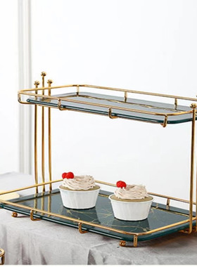 创意小清新餐厅新茶糕点甜点架欧式餐茶歇摆台甜品台黑色点心架子