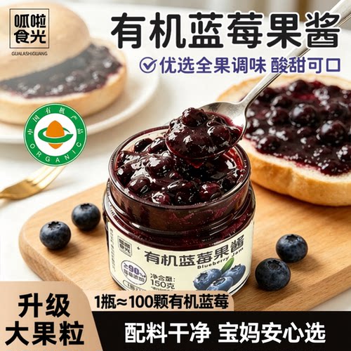 呱啦食光蓝莓酱酸甜可口涂抹面包