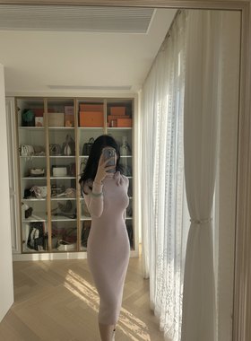 22老师，灵魂内搭伴侣，半高领系带羊毛打底衫，连衣裙包臀长裙