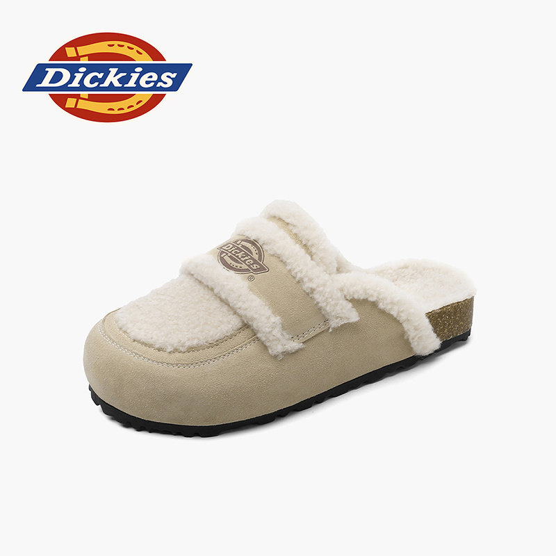 Dickies毛毛拖鞋女士冬季加绒包头勃肯鞋外穿一脚蹬懒人棉鞋棉拖,女鞋,毛毛鞋,淘宝优惠券,粉丝福利购,淘宝优惠卷
