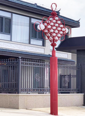 中国风景观灯中式路灯太阳能5米6米中国结庭院灯古典别墅灯高杆灯