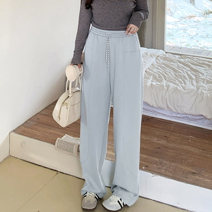 胖mm糖果色华棉阔腿萝卜裤 小波家2025冬季 加厚休闲裤 清仓