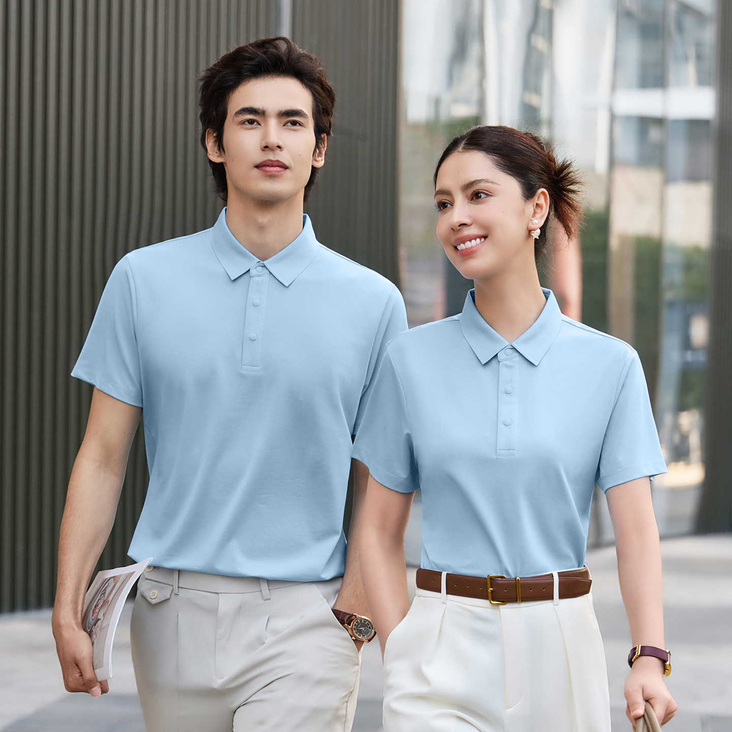 短袖翻领工作服定制Polo衫厂服工衣文化广告衫T恤定做印logo刺绣