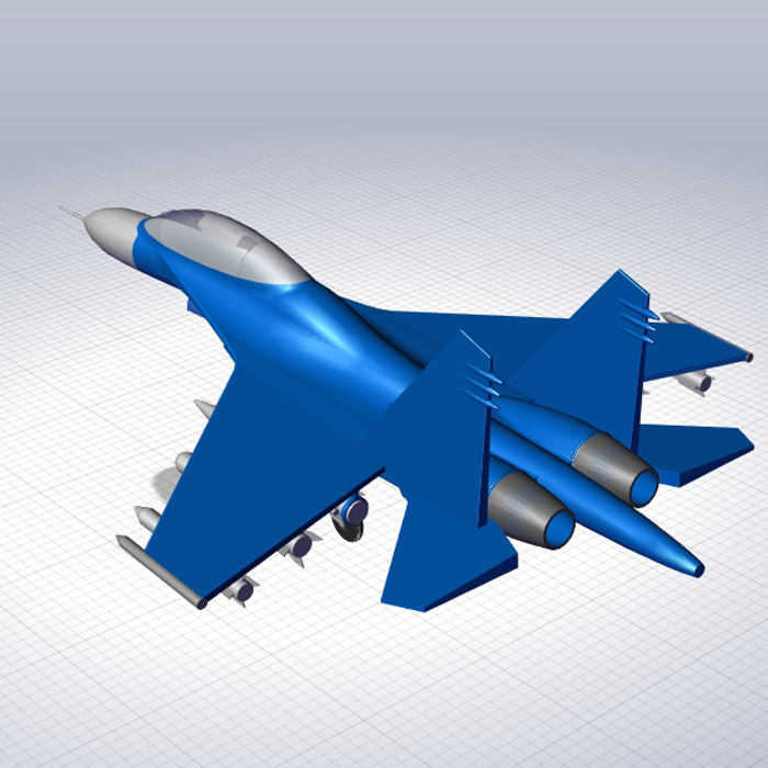 苏27飞机模型02201218三维图纸(stl/catpart格式)