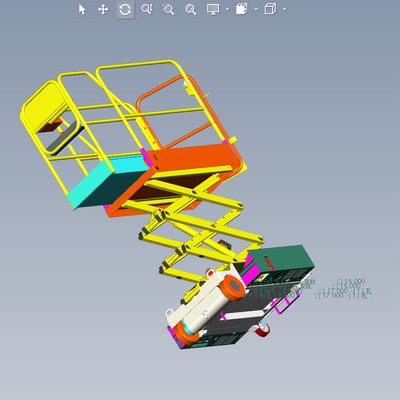 自行式升降机平台电路图模型01200629三维图纸（prt格式）