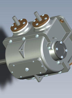 蜗轮蜗杆减速机模型01200506三维图纸（STP格式）