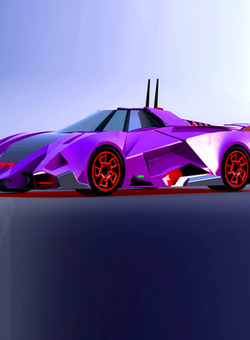 炫酷跑车设计模型图01200529三维图纸（SLDPRT文件格式）