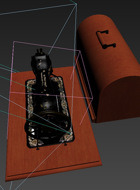 复古缝纫机模型01210805三维图纸（3DMAX/OBJ格式）