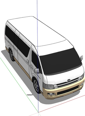 面包车模型3D模型01200626三维图纸（skp文件格式）
