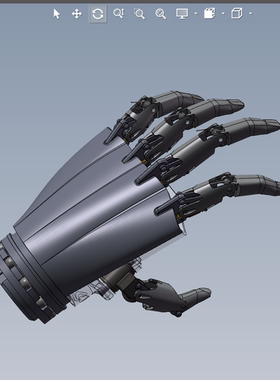 仿生机器人手臂手掌设计01200613图纸（SETP/SLDASM文件格式）