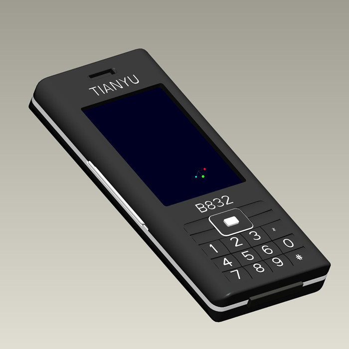 按键手机模型02200615三维图纸（prt格式）