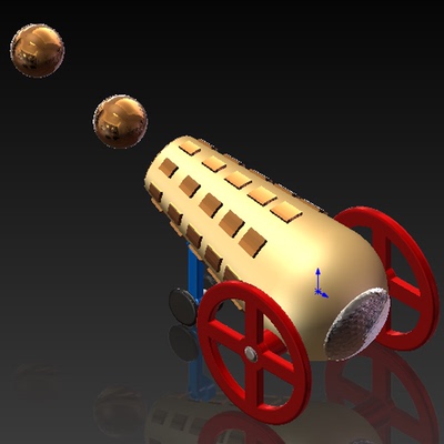 玩具小炮车01200618三维图纸（SLDPRT格式）