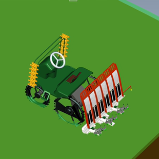 乘骑式插秧机模型01200728三维图纸（STP/prt格式）