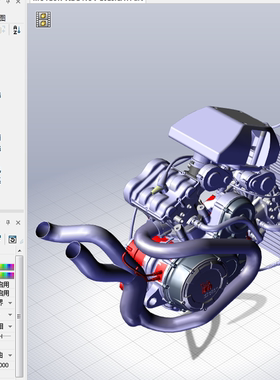 CATIA 摩托车发动机模型02200822（CATPart格式）