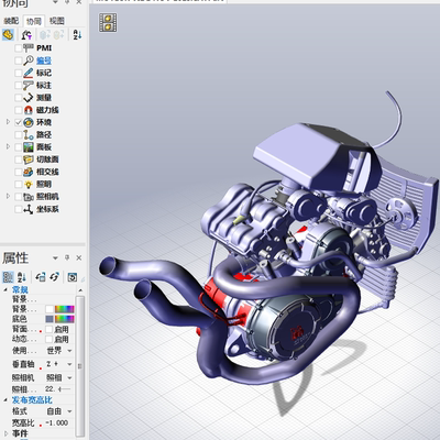 CATIA 摩托车发动机模型02200822（CATPart格式）