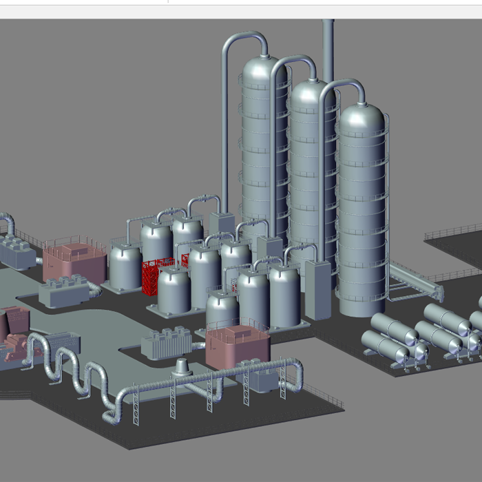 化工厂模型3d图纸(3ds格式)