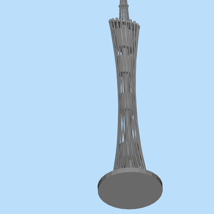 简易广州塔模型01210609三维图纸(stl格式)