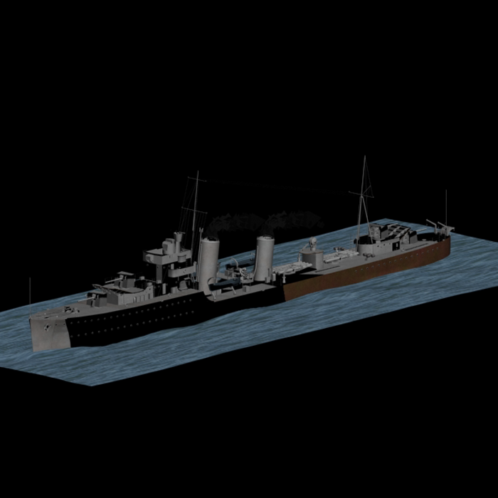 护卫舰模型01210123三维图纸(3dmax/obj格式)