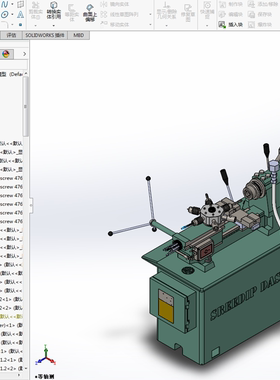 转塔式车床设备设计模型01200728三维图纸（STEP/SLDASM格式）