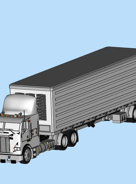 大型运货箱式卡车整体模型01200430（3DMAX/OBJ格式）