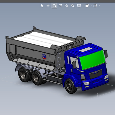 渣土车三维模型01200629三维图纸（SLDPRT格式）