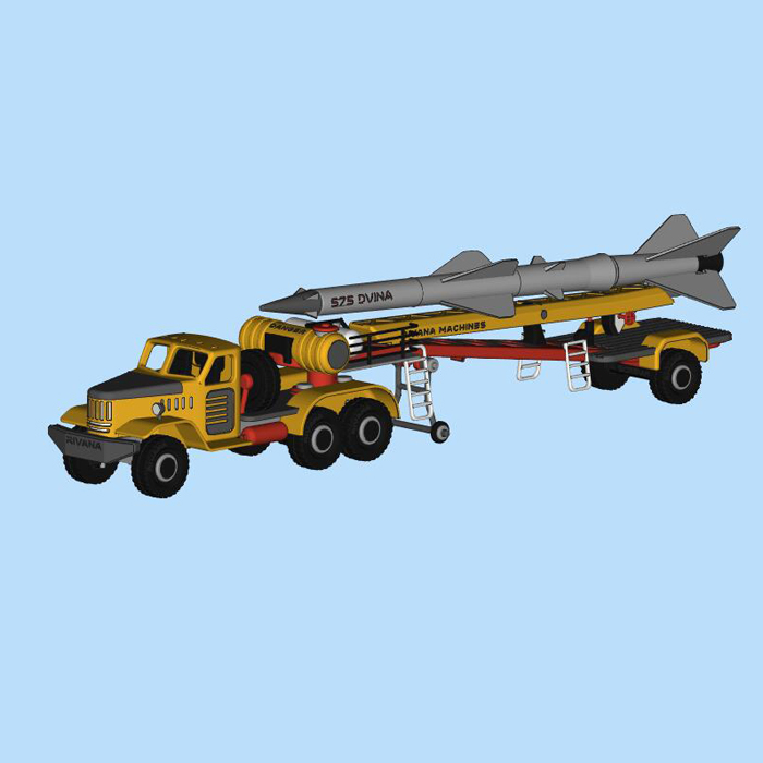 黄色ZIL山姆运输卡车模型012021215三维图纸（STL/3mf格式）