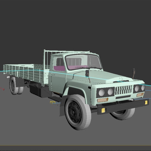 东风140-2货车模型01210123三维图纸（3DMAX/OBJ格式）