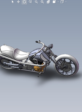 哈雷摩托车设计模型01200518三维图纸（SLDASM文件格式）