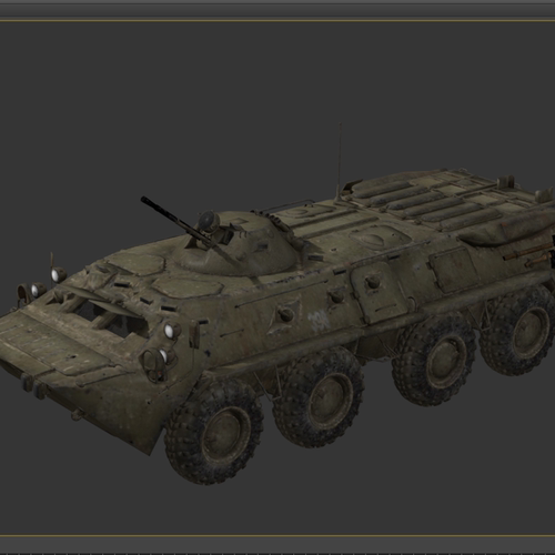 BTR-80装甲输送车01201102三维图纸（3DMAX/OBJ格式）
