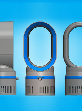 无叶风扇拼装版模型01200516三维图纸（STL格式）