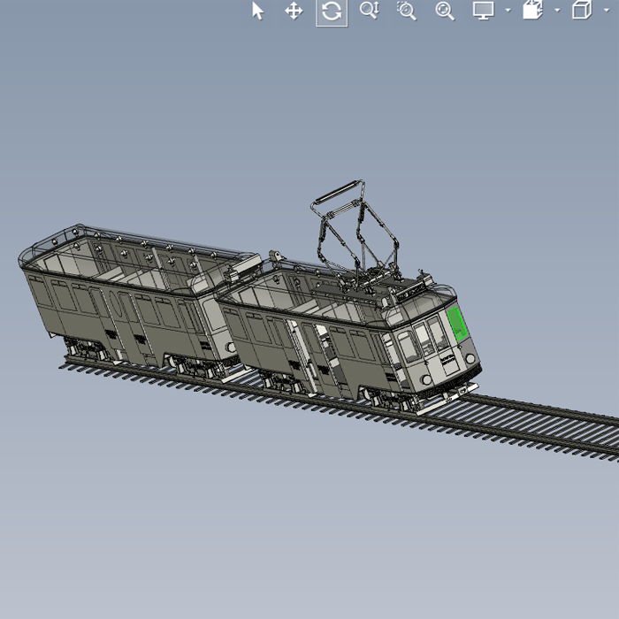 轻轨电力列车01201014三维图纸(step/igs格式)