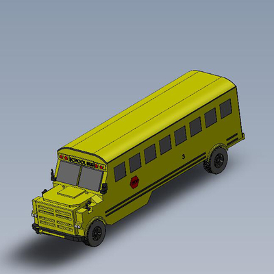 中小学校车模型01200515三维图纸（SLDPRT文件格式）