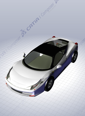 catia汽车建模模型01200728三维图纸（3DS/CATPart格式）