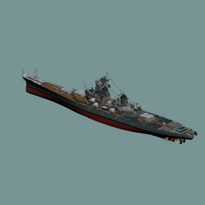 船舶军舰模型01200716三维图纸(3dmax/obj格式)