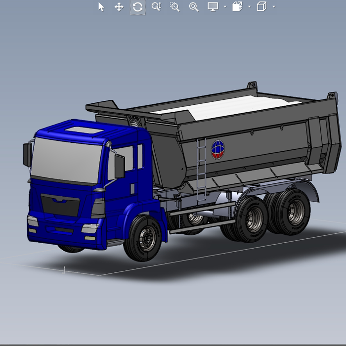 渣土车三维模型01200629三维图纸(sldprt格式)