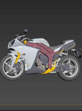 有点帅的摩托车01200818三维图纸（3DMAX/obj格式）