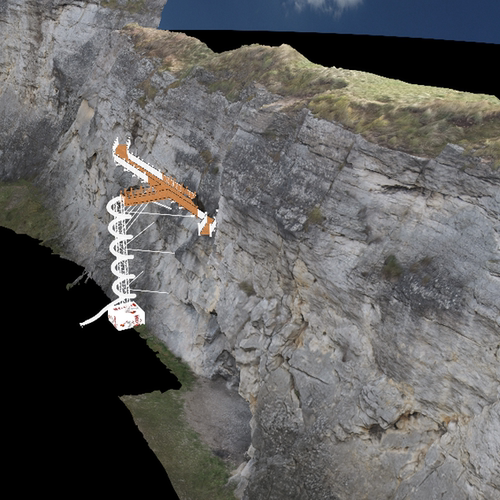 山体螺旋式滑梯模型01200702三维图纸（3DMAX格式）