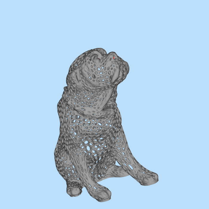镂空狗狗模型01200909三维图纸（stl格式）