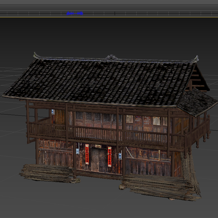 西南民居木楼建筑模型01200517三维图纸（3DMAX/OBJ格式）