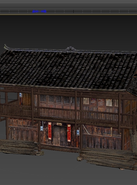 西南民居木楼建筑模型01200517三维图纸（3DMAX/OBJ格式）