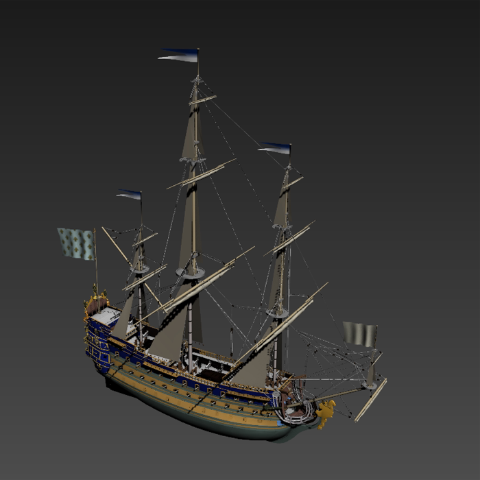 古船帆船模型00320050601三维图纸(3dmax/obj格式)